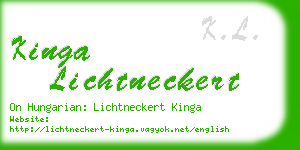 kinga lichtneckert business card